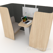 High Back Furniture Office Privat Wood Meeting Pod